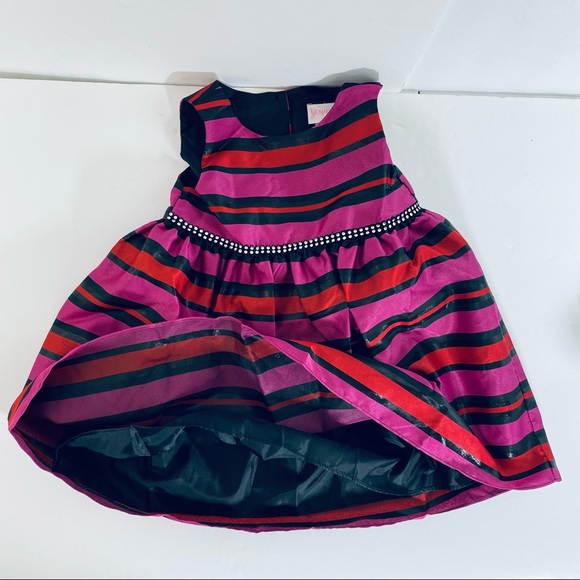 Baby Girl Youngland 2 Piece Stripe Woven Dress With Shrug - Picture 10 of 16